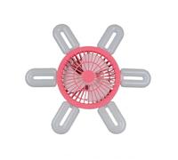 MagiDeal Lámpara Ventilador de Techo con LED Plafón Ventilador Luz de Techo Lámpara LED Plegables y Reparto de Luz en 6 Paneles Casquillo E27 60 W Adecuada, Rosa