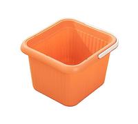 MagiDeal Lavabo de baño para de pies, bañera de hidromasaje para baño de pies, 23,5 cm de altura, tamaño grande duradero para relajar de la, naranja