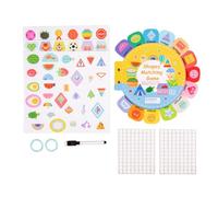 MagiDeal Libro de Pegatinas con Actividades interactivas para la iluminación, la coordinación Ojo-Mano y Las Manualidades, Actividades de Aprendizaje para la, Forma Cognitiva