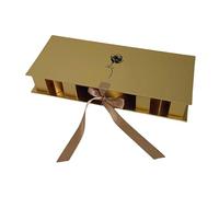 MagiDeal Mamá en forma de carta de regalo de regalo FLEFELABLE 43x18x6.8 cm para la disposición floral ligera con tapa versátil de cartón, Dorado