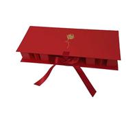 MagiDeal Mamá en forma de carta de regalo de regalo FLEFELABLE 43x18x6.8 cm para la disposición floral ligera con tapa versátil de cartón, Rojo