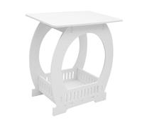 MagiDeal Mesa de ala Nightsand Muebles de Ahorro de Almacenamiento Moderno Descripción de café para el baño para baño Sala de salón, Altura 46cm