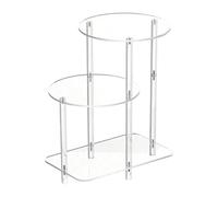 MagiDeal Mesa Lateral de acrílico altavadores acrílicos Fácil Asamblea Regalos Mesa de Noche Minimalista Espabra de Noche para Sala de Estar Modelo de Cocina, Redondo