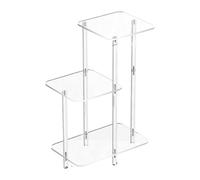 MagiDeal Mesa Lateral de acrílico altavadores acrílicos Fácil Asamblea Regalos Mesa de Noche Minimalista Espabra de Noche para Sala de Estar Modelo de Cocina, Cuadrado