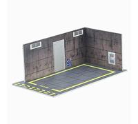 MagiDeal Mini Estacionamiento Maqueta de Garaje Subterráneo Gabinete Expositor para Autos Escala 1/24 Decoración de Mesa PVC Ensamblaje Sencillo Adecuado para, m-e