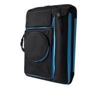 MagiDeal Mochila Artista, Estuche de Cartera de Arte, Piso de Pintura de Bolso de Tela de Oxford para Transportar Bolso de Transporte para el Tablero de Arte, Azul Negro
