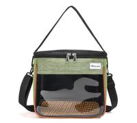 MagiDeal Mochila Transportín para Hámster Pequeño Mochila Bolsa Portador con Panel Transparente y Estructura Rígida Transporte Cómodo y Seguro Adecuada para Paseos Recados al Veterinario, Green, L