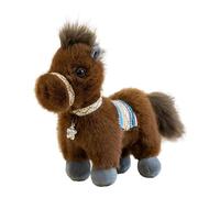 MagiDeal Muñeco de Peluche de Caballo, Peluches Suaves, creativos, Lindos, coleccionables, Mascota de Peluche del Zodiaco para estantería, Mujeres, Hombres y, Marrón Oscuro