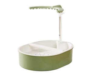 MagiDeal Parrot Bathtub Automático Portátil Integrada Fácil de Instalar Y Limpiar Ajuste de Flujo de Agua Resistente Y Adecuado para Cockatiel Periqu, Style a Green Shower