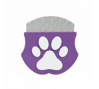 MagiDeal Peine de Aseo para Mascotas con Control Cómodo Púas Metálicas Ayuda en Limpieza Diaria Facial y Eliminación de Suciedad Adecuado para Dueños de Gatos y Perros en Casa, Morado