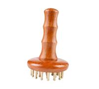 MagiDeal Peine de masaje de madera, cepillo raspador Guasha de 29 dientes de latón, para tejido profundo, para adultos, cuidado personal, oficina, mujeres y, Mapa Sin Puntos