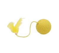 MagiDeal Pelota interactiva para Gatos, con Forma de araña, para Gatos de Interior, Hacer Ejercicio y divertirse, con rascador, Amarillo