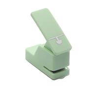 MagiDeal Perforadora de papel para adultos, compacta, ligera, de un solo orificio, ideal para planificadores, diarios y manualidades, Agujero de Hongo Verde