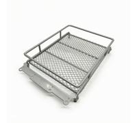 MagiDeal Portaequipajes de Techo para Coche RC Portaequipaje Rejilla Portabultos Canastilla Metal Compacto con Marco, Plata, Portaequipajes De Techo De Metal para Coche RC