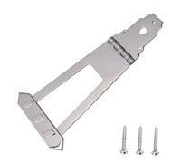 MagiDeal Puente de Guitarra Puente Trapezoidal Tailpiece para Bajo Eléctrico de Metal Resistente Repuesto Accesorio Musical Adecuado para Guitarras de Jazz Rep, Plata