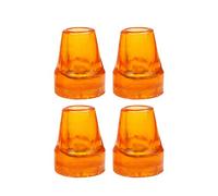 MagiDeal Puntas de bastón de repuesto para muletas, 4 Uds, duraderas, de alto rendimiento, resistentes, anchas, antideslizantes, para muletas, Agujero amarillo de 19 mm