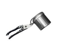 MagiDeal Recolector de frutas, manual, ligero, multiusos, portátil, de acero inoxidable, para granja, jardín y césped.