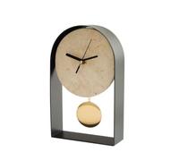 MagiDeal Reloj de Escritorio para Oficina Reloj de Mesa Reloj Analógico Reloj Decorativo Reloj de con Estilo Escultórico y Esfera Integrada Clara en Travertino, Style to 5