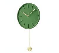 MagiDeal Reloj de Pared de con Manecillas de Latón Movimiento sin y Superficie con Flocking Electroestático Estilo Nórdico Sencillo Apto para Hogar Trabajo Lectura, Péndulo Redondo