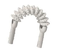 MagiDeal Rodillo muscular Roller de pierna para muslos de 20 ruedas Masaje de masaje corporal ligero multifuncional para el golfista Codo Home Gym, Blanco