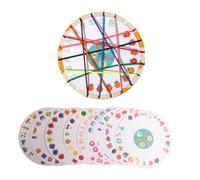 MagiDeal Rompecabezas de Cuerda torcida para desatar Nudos, Juguete para desenredar Nudos, apilar y clasificar, Juguete para desenredar para niños y niñas, con Tarjetas