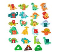 MagiDeal Rompecabezas de Madera Educativo Bloques Números Animales Piezas Gruesas Símbolos Juego Manual para Motricidad Fina y Reconocimiento de 1 a 20