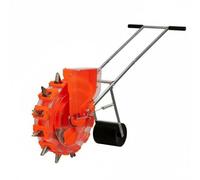 MagiDeal Sembradora Ajustable para Jardín Manual con Selector de Distancia de Semillas Herramienta Multifuncional de Empuje con Caja Transparente Apta para y, 10 Boquillas, Espaciado Ajustable