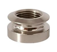 MagiDeal Tapa de clavija de cola para pastilla de guitarra, botón de conector de guitarra, accesorio de clavija de extremo, de extremo redonda con de, Plata