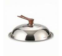 MagiDeal Tapa para Cocina Tapa Olla Tapa Sartén Cubierta Estufa con Cúpula Redonda y Ventana Transparente Que Contiene, 34cm, Mango De Pie, Material 304 Puro