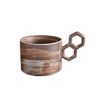 MagiDeal Taza de Café Taza Vasija Estética Rústica y Moderna y Asa Lateral en Cerámica Adecuada para de Bebida Conscientes en, CP8形挂耳咖啡杯影白, 现代简约