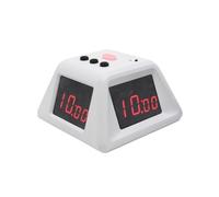 MagiDeal Temporizador de Ajedrez Reloj Digital Cronómetro de Mesa Electrónico Multidireccional Carcasa Trapezoidal Recargable Manual Incluido Adecuado para Formación Salas de Estudio, Color to 2