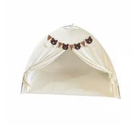 MagiDeal Tienda de Juego Infantil Casa de Juguetes Castillo Carpa Privada Cortinas Suaves Tela de Melocotón Apta para Lectura Relajación Juego de Roles Junto a, Blanco Sucio, Blanco Sucio