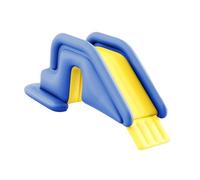 MagiDeal Tobogán acuático Inflable para natación, Resistente para niños, fácil de Montar, Base Estable, Accesorios Profesionales de Alta Resistencia para áreas, Azul Oscuro