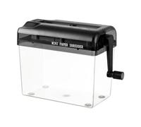 MagiDeal Trituradora de Papel Cortadora Manual de Destructora de Escritorio Máquina Hecha de Plástico PP Práctico Adecuado para Organizar Recibos Y, Negro
