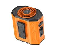 MagiDeal Ventilador portátil con Clip para Cintura, Ventilador Deportivo de refrigeración USB Ajustable, Linterna versátil, Personal para Viajes, Granja, Naranja