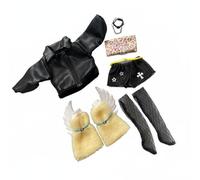 MagiDeal Vestido para Muñeca con Conjunto Completo Trajes Intercambiables y Detalles Meticulosos Adecuado para Coleccionistas Decoración y Fotografía de Muñecas de , Chaqueta De Cuero Set