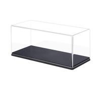 MagiDeal Vitrina de acrílico Transparente para maquetas de Coches, Escala 1:43, Multiusos, a Prueba de Polvo, Decorativa, para Coches de Juguete, Base Negra