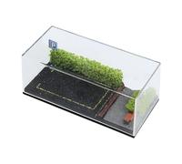 MagiDeal Vitrina de Coches de fundición a presión a Escala 1/64, Vitrina para dioramas de Coches de fundición a presión, Base para Diorama de estacionamiento, Arbusto de Flores Verdes