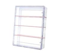 MagiDeal Vitrina para Figuras de Anime, Organizador de Almacenamiento para muñecas, Puerta a Prueba de Polvo, 4 Niveles, Montaje en Pared, Gris