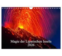 Magie der Liparischen Inseln 2026 (Wandkalender 2026 DIN A4 quer), CALVENDO Monatskalender: Die Liparischen Inseln oder auch Äolischen Inseln sind ... von acht Inseln nord-östlich vor Sizilien.