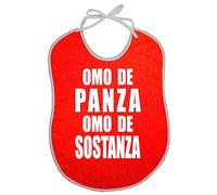MAGIE DI CASA Babero para adulto con frases divertidas - Babero de 45 x 60 cm con transferencia, fabricado en Italia, divertido, fiestas, cenas, cocina, cocinero, chef, Panza, 45x60 cm