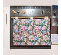 MAGIE DI CASA Cubrehorno y fogones de cocina de tela para cubrir el horno de cocina universal de tejido Gobeline - Cubrehorno Primavera - Fabricado en Italia (Anemone)