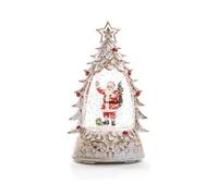 Magie di Natale Árbol de plástico con luces a pilas para decoración navideña (modelo 3)