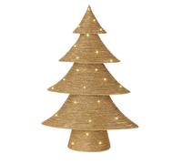 Magie di Natale Árbol Decorativo de Metal con Luces Led para Decoración Navideña de 60cm (Oro)