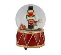 Magie di Natale Bola de agua con soldado cascanueces de cristal, decoración navideña de 14,5 cm