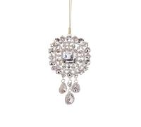 Magie di Natale Colgante de cristal con diamantes, adorno navideño para árbol de Navidad, 12 cm de altura