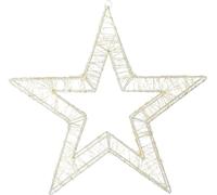 Magie di Natale Estrella de Navidad LED decorativa colgante 50 cm blanca, temporizador