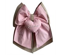 Magie di Natale Lazo de nacimiento de algodón personalizable hecho a mano 35 x 40 cm "Made in Italy" tortora-rosa