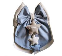 Magie di Natale Lazo de nacimiento de algodón personalizado hecho a mano 35 x 40 cm "Made in Italy" color gris claro