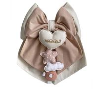 Magie di Natale Lazo de nacimiento de algodón personalizado hecho a mano 35 x 40 cm "Made in Italy" crema - rosa cipria